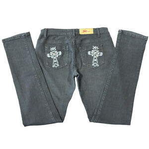 Jake Jeans Black Angelica Skinny Jeans Embellished Crosses Women's Size 9
